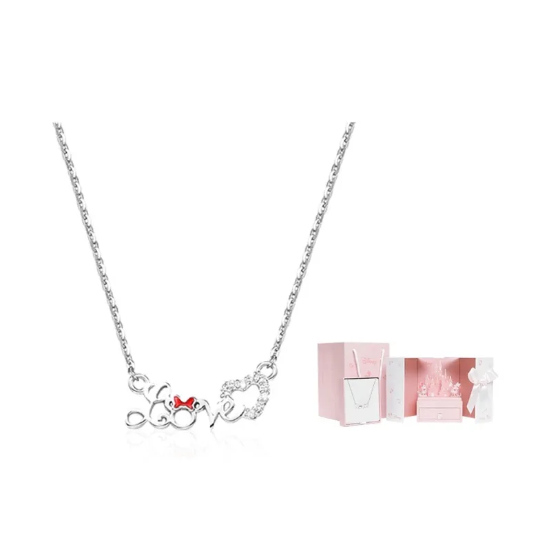Disney Minnie Series 925 Sterling Silver Necklaces Women's-0
