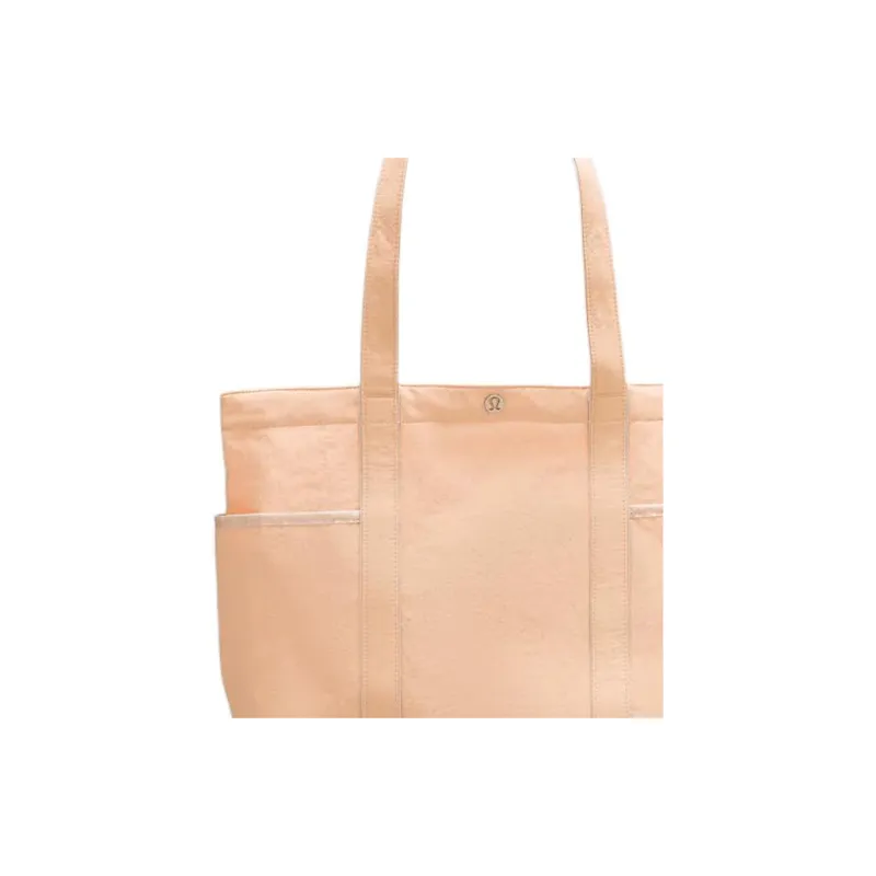 Lululemon Recycled Nylon Handbag, Shoulder Bag Unisex Peach & Berry & White Opal-2
