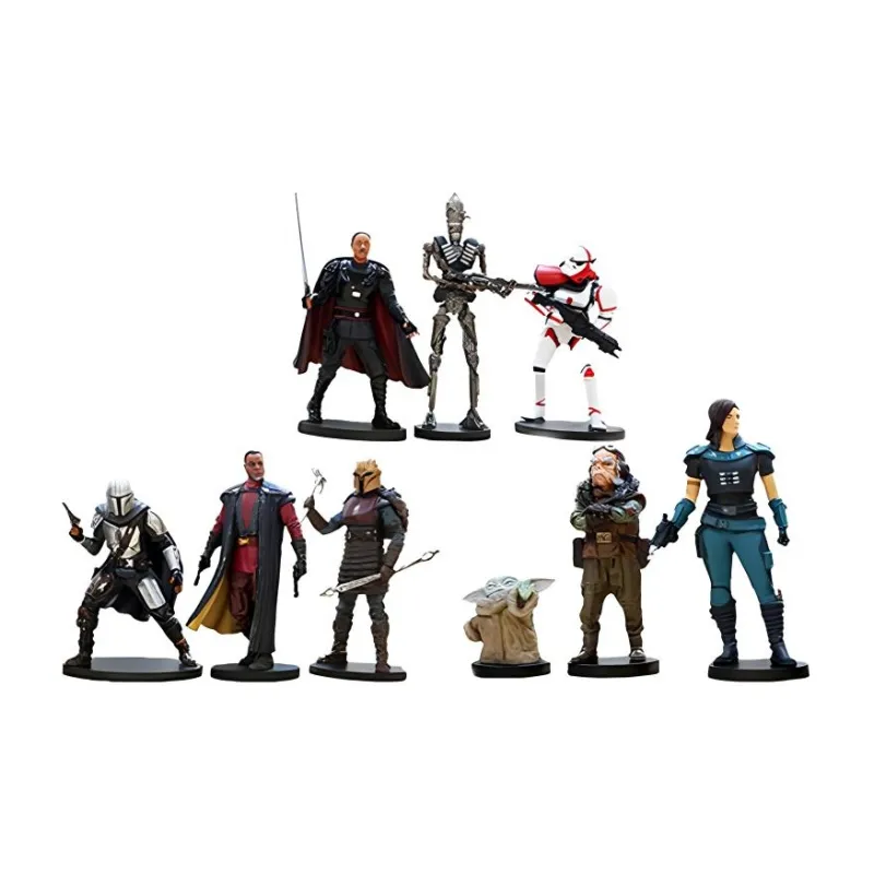 Disney Boba Fett Master Yoda Star Wars Characters Disney Characters The Mandalorian Scale Figures-0