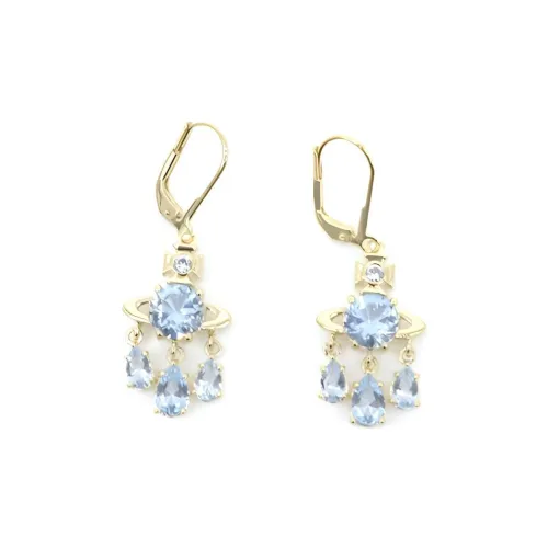 Vivienne Westwood Dreamcatcher Saturn Pendant Stud Earrings Women's Gold/Blue
