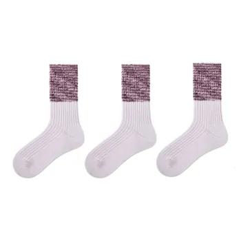 Vine Color Mid Calf Socks Unisex 3 Pack