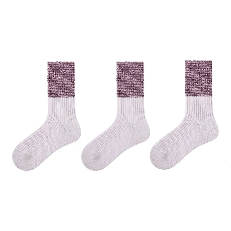Vine Color Mid Calf Socks Unisex 3 Pack-0