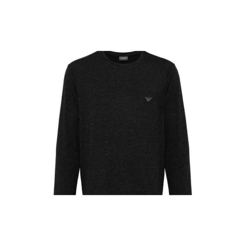 EMPORIO ARMANI Logo embroidered Crew neck Jumper-3
