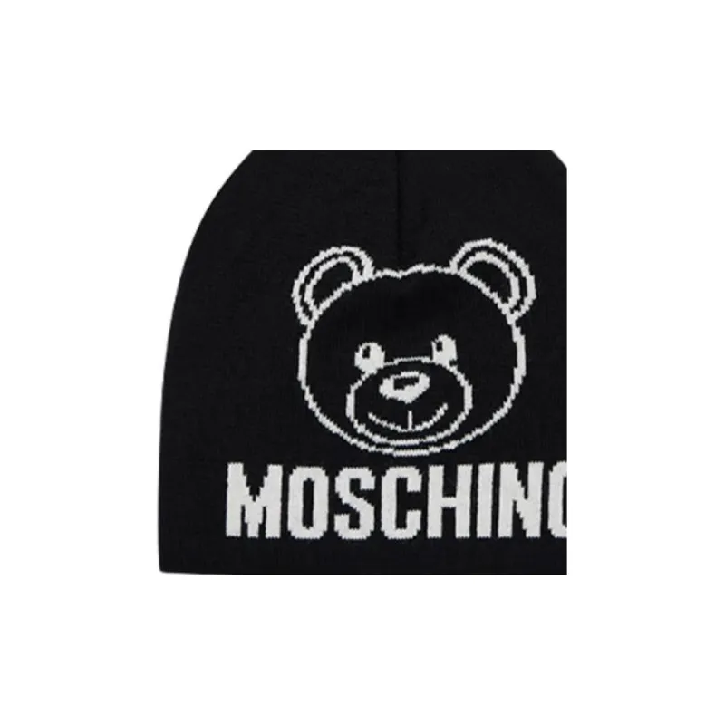 MOSCHINO Wool Beanies Women's Black-2
