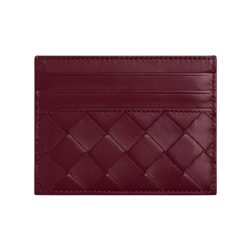 Bottega Veneta Intrecciato Lambskin Card Holder Women's Barolo-1