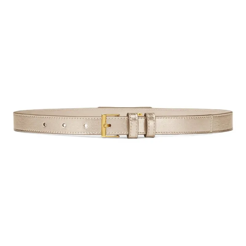 VERSACE Metal Leather Belts Kids' Gold Width: 2cm-0