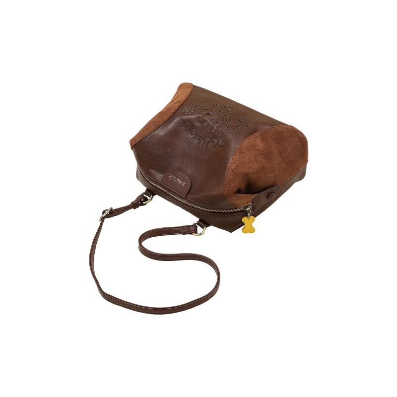 TOUTOU Maltese Collaboration Synthetic Leather Backpack Regular Women's Chocolate Brown-3