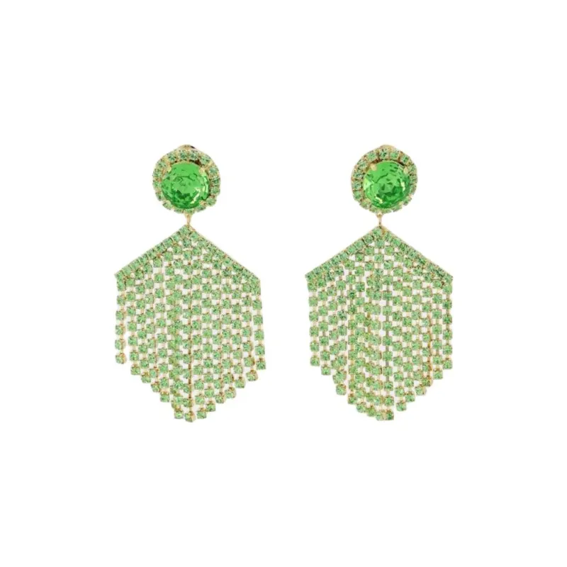 SHOUROUK Metal Earrings Women's Green-0