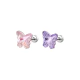 Transparent Purple+Dazzling Pink 1 Pair