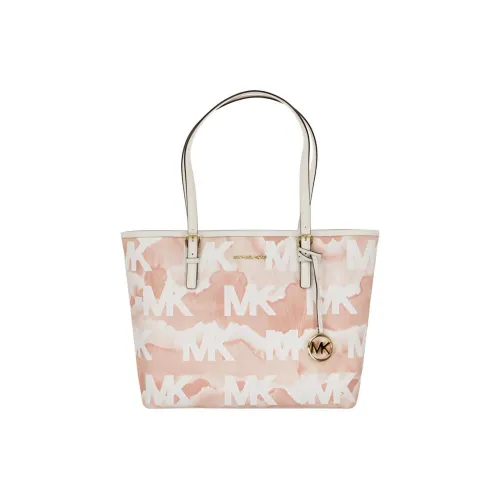 MICHAEL KORS Jet Set Leather Tote Bag Shopping Bag Handbag Shoulder Bags Medium Size Women's Light Grapefruit