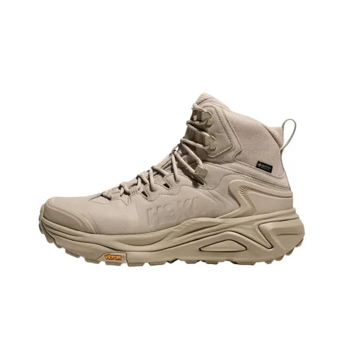 HOKA ONE ONE Kaha 3 Anti Slip Wear Resistant Mid Top Trekking Shoes Women's Light Brown