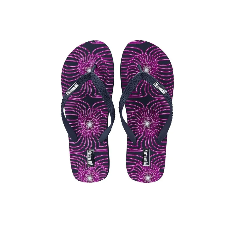 Vilebrequin Flip Flops Men's Black Purple-2