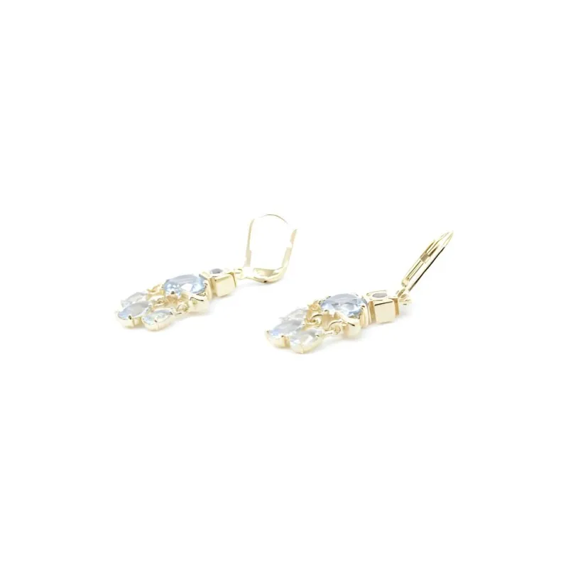 Vivienne Westwood Dreamcatcher Saturn Pendant Stud Earrings Women's Gold/Blue-1