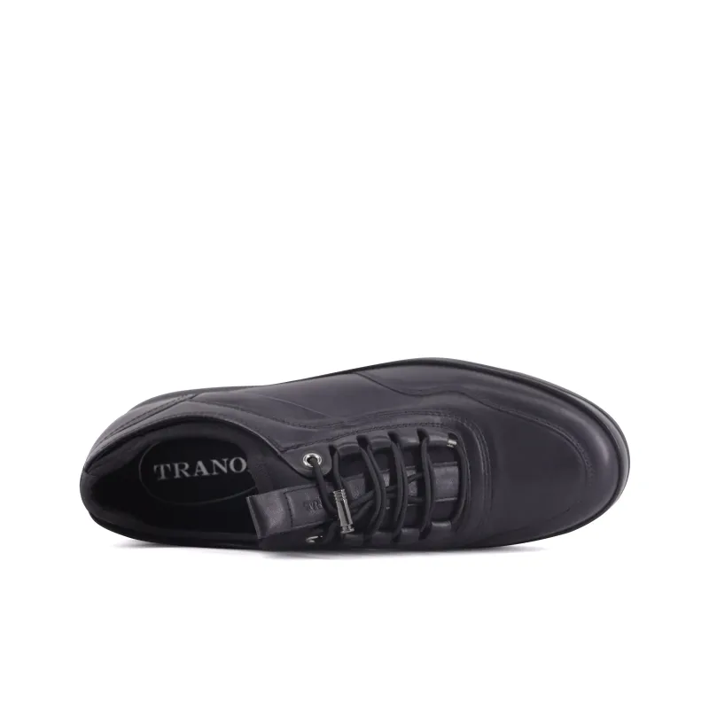TRANOI Thermal Coverage Low Top Casual Shoes Men's Black-4