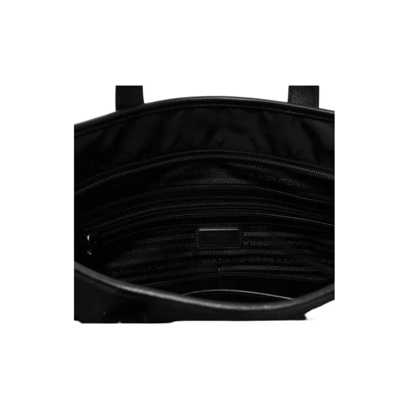 PRADA Nylon One Shoulder Handbag Men's Black-6