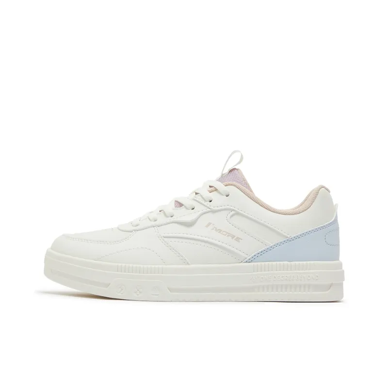 361° Air Force One Water Resistant Lightweight Low Top Skateboard Shoes Women's White-0
