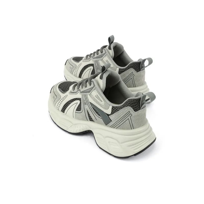 UBZ Breathable Chunky Sneakers Women's Xingji Gray-2