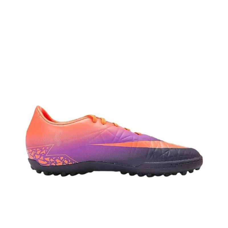 Nike Hypervenom Phelon 2 TF Turf Anti Slip Wear Resistant Soccer Shoes Men's Orange Purple Black-1