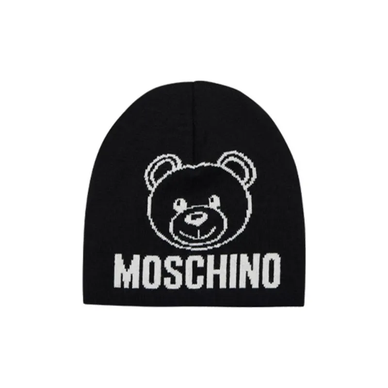 MOSCHINO Wool Beanies Women's Black-0