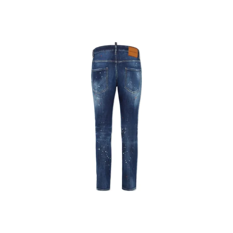 DSQUARED 2 Medium Easy Wash Distressed Skater Jeans-1