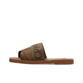 Chloe Woody Slide Slippers Women's Brown