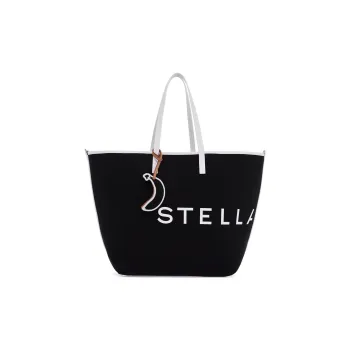 Stella McCartney Logo Printed Contrast Trim Tote Bag