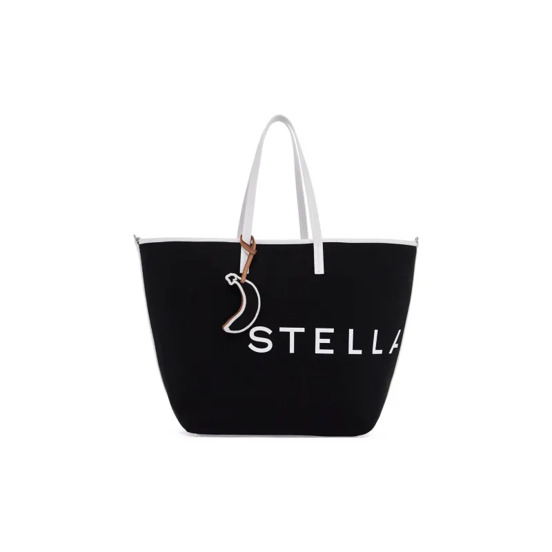Stella McCartney Logo Printed Contrast Trim Tote Bag-0