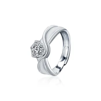 WUMZK S925 Silver Moissanite Rings Unisex