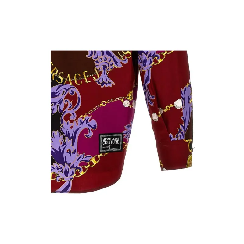 VERSACE Jeans Couture Chain Couture print Cotton Shirt-2