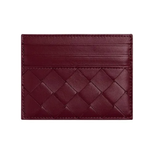Bottega Veneta Intrecciato Lambskin Card Holder Women's Barolo Color
