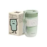 [316L Liner, Dual-Lid Design]Soft Mist Green 400ML Upgraded Handle