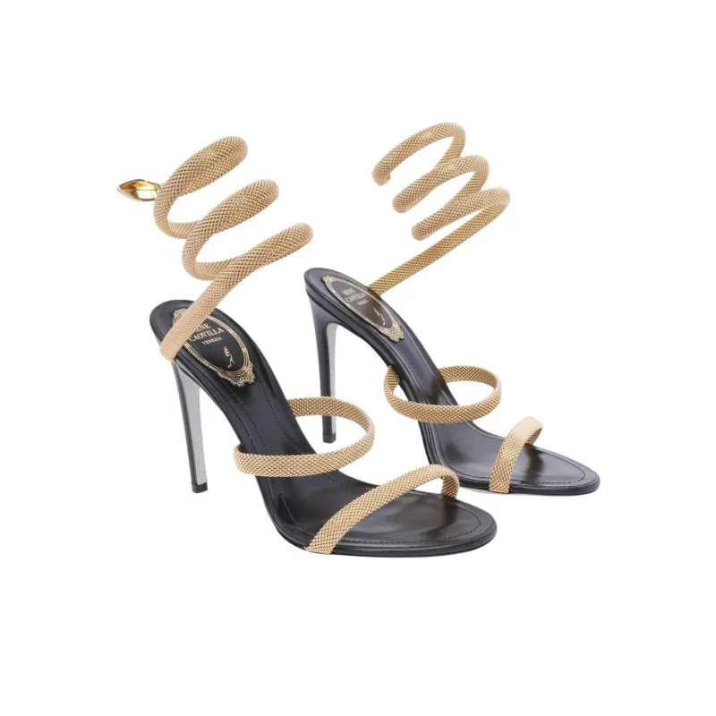 RENE CAOVILLA Cleo Strap Sandals 10.5cm Women's Beige-2