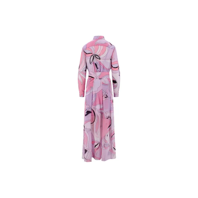 PINKO SS23 Long Sleeved Dress Women's Purple-1