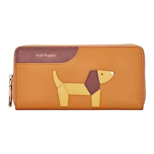 Hush Puppies Cow Leather Wallet Regular Women's Orange/Light Green