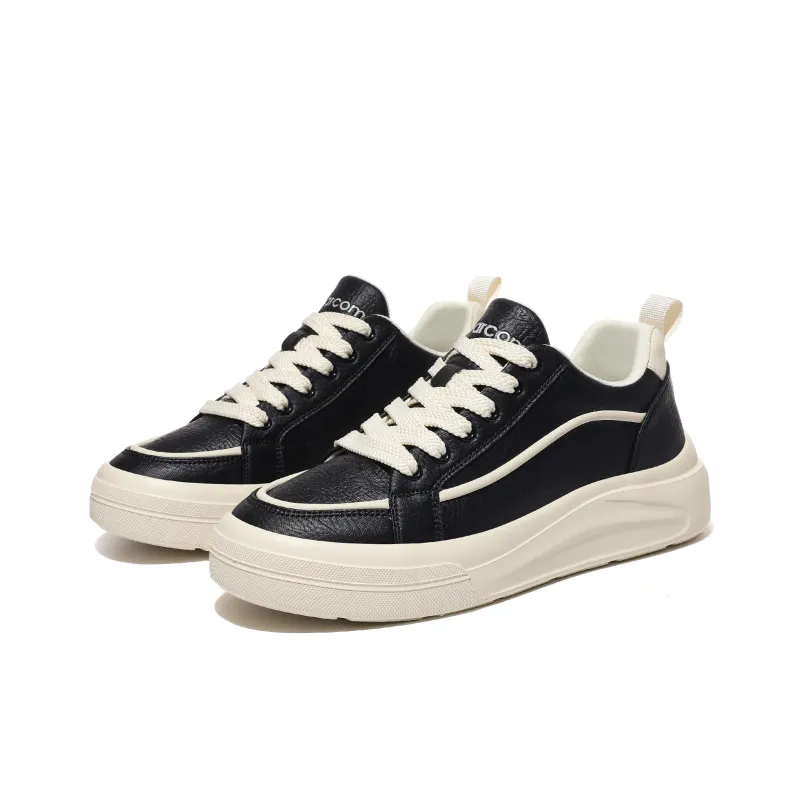 CEDAR HAN Thermal Cushioning Low Top Skateboard Shoes Men's Black-1