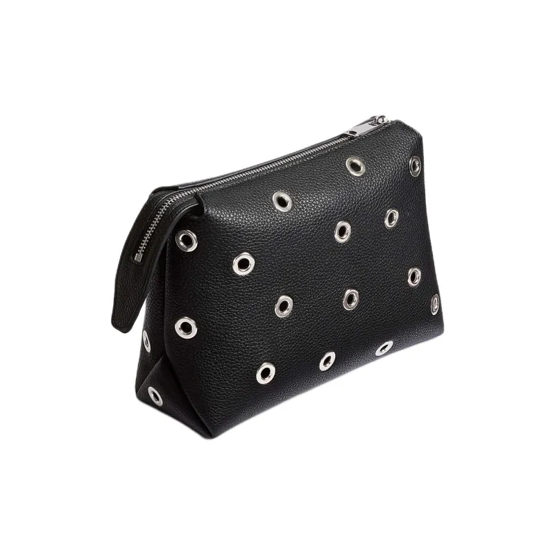 KHAITE Litchi Grain Calfskin Clutch Women's Black-1