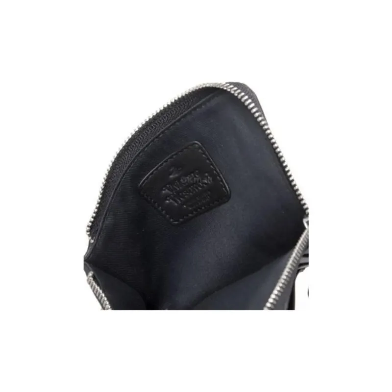 Vivienne Westwood Cow Leather Card Holder Men's Black-2