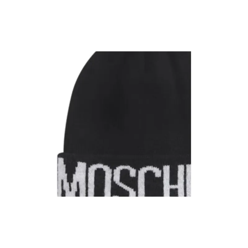 MOSCHINO Wool Beanies Men's Black-1