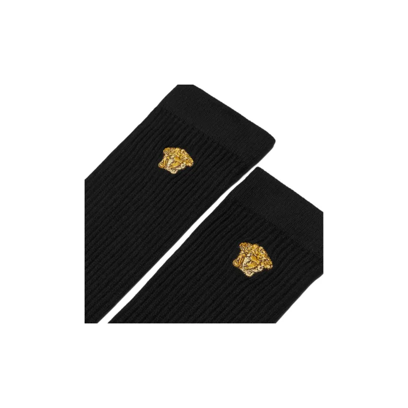 VERSACE Logo Embroidered Socks-3