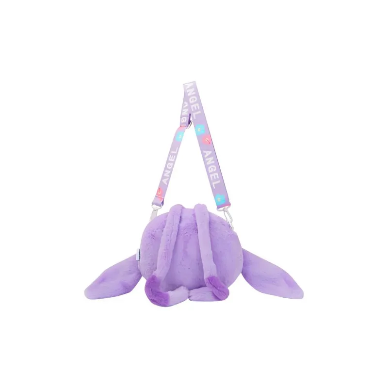 POTDEMIEL Rabbit Fur Crossbody Bag Regular Unisex Purple-4