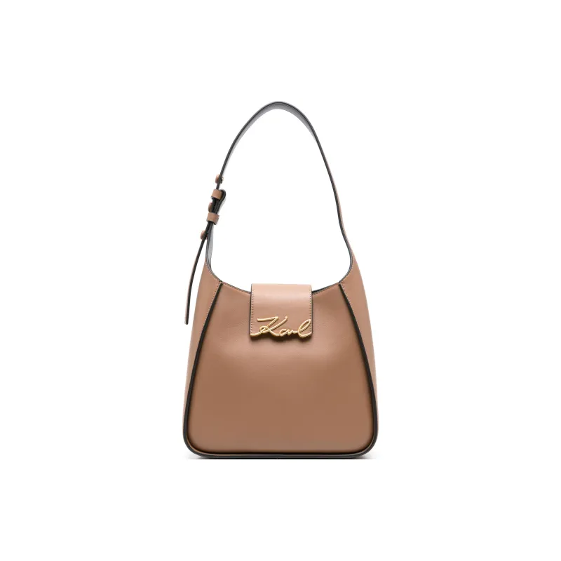 KARL LAGERFELD K/SIGNATURE Polyester Handbag, Shoulder Bag Women's Camel Brown-0