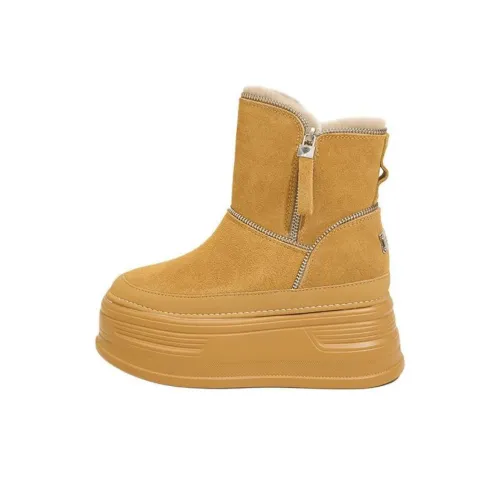 GIGIRYO Warm Wear Resistant Cushioning Height Increasing Short Snow boots React Women's