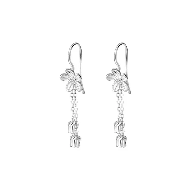 ETAHLOVE Sterling Silver 999 Fine Silver Earrings Women's-0