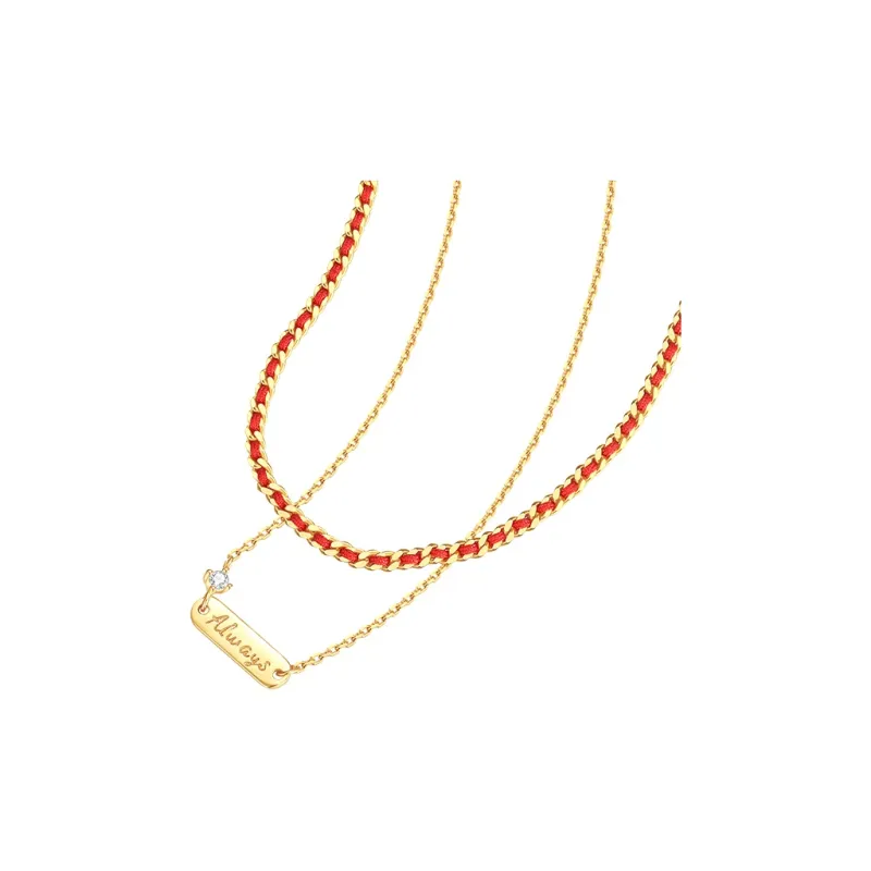 CHOW TAI SENG Campus Love Series S925 Silver Necklaces Women's-3