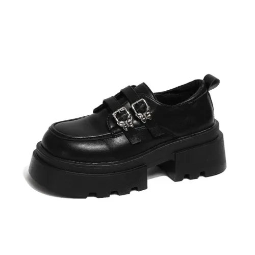 SHUXI Casual Single Shoes Women's Black
