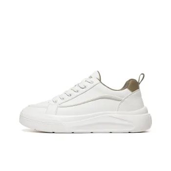 CEDAR HAN Lightweight Height Increasing Coverage Low Top Skateboard Shoes Men's White