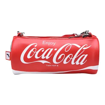 Anta Coca Cola Collaboration PU Leather Fanny Pack Crossbody Bags Regular Unisex Red