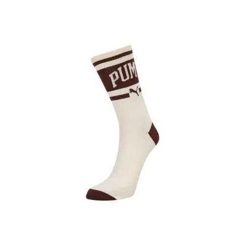 PUMA Mid Calf Socks Unisex 1 Pack Ecru