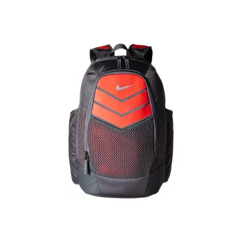 Nike Synthetic Material Backpack Regular Unisex Dark Gray & Orange & Metallic Silver