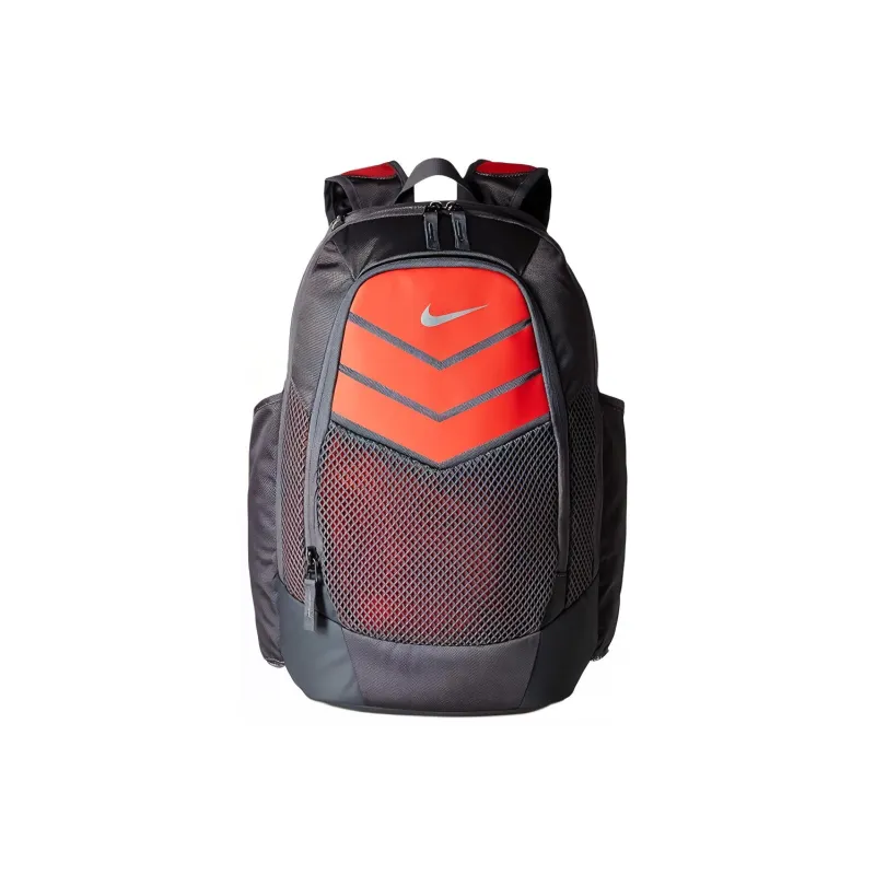 Nike Synthetic Material Backpack Regular Unisex Dark Gray & Orange & Metallic Silver-0